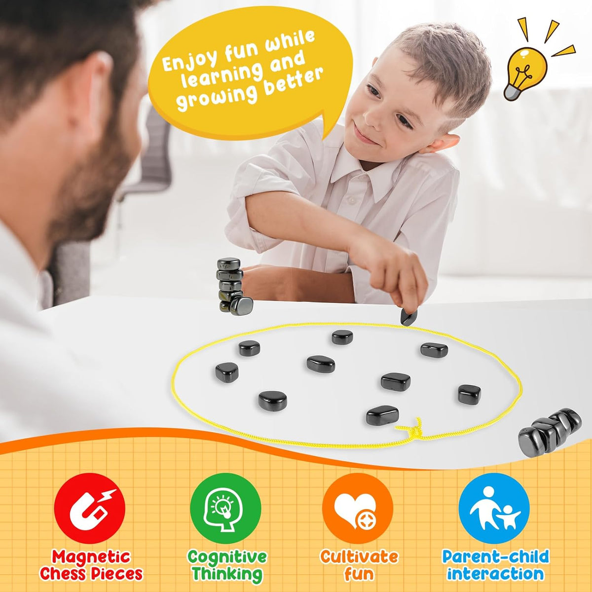 Magnetic Stones Battle Chess Game
