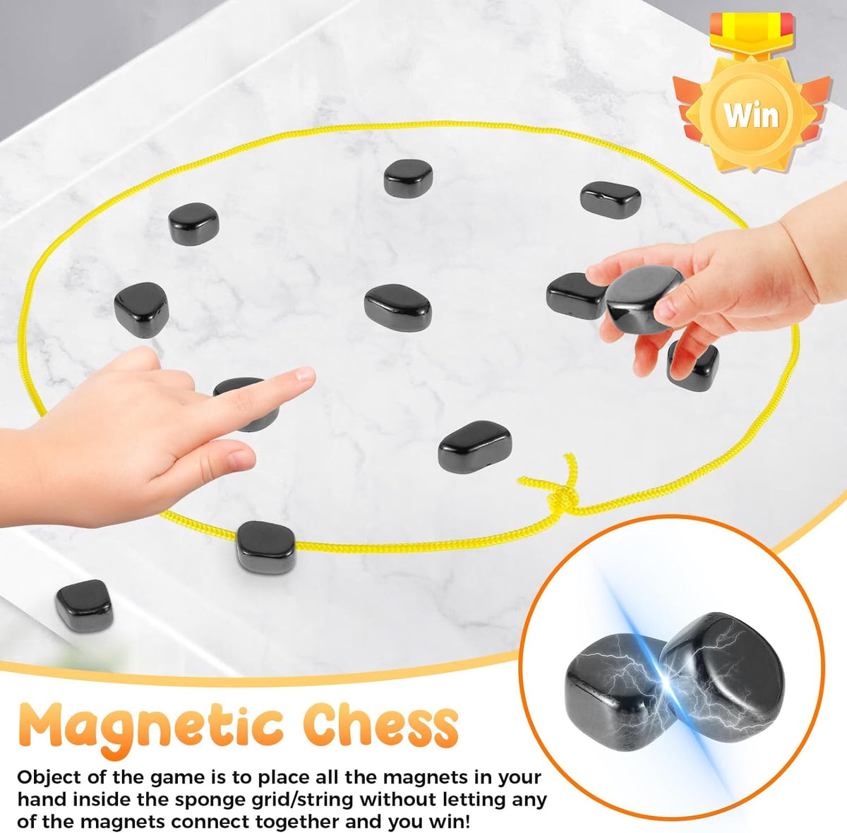 Magnetic Stones Battle Chess Game