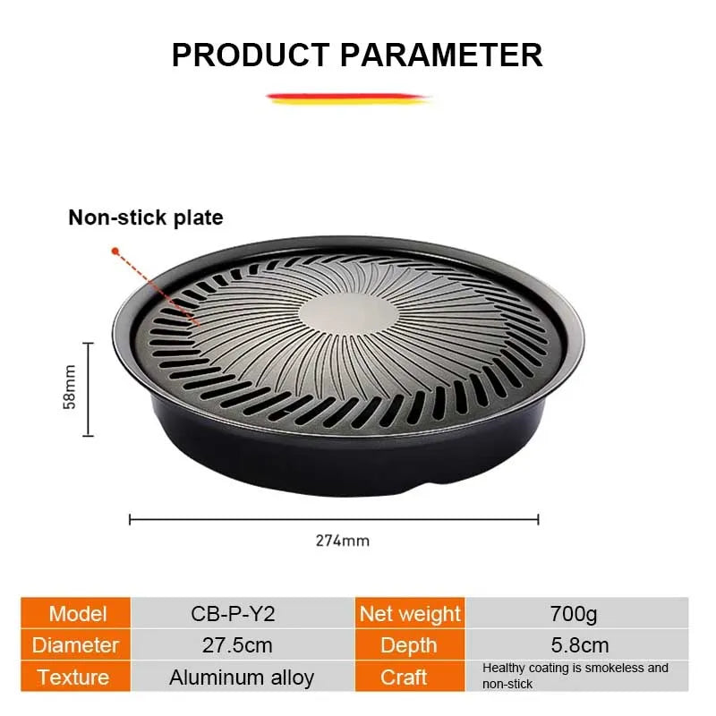 Smokeless Barbecue Grill Pan